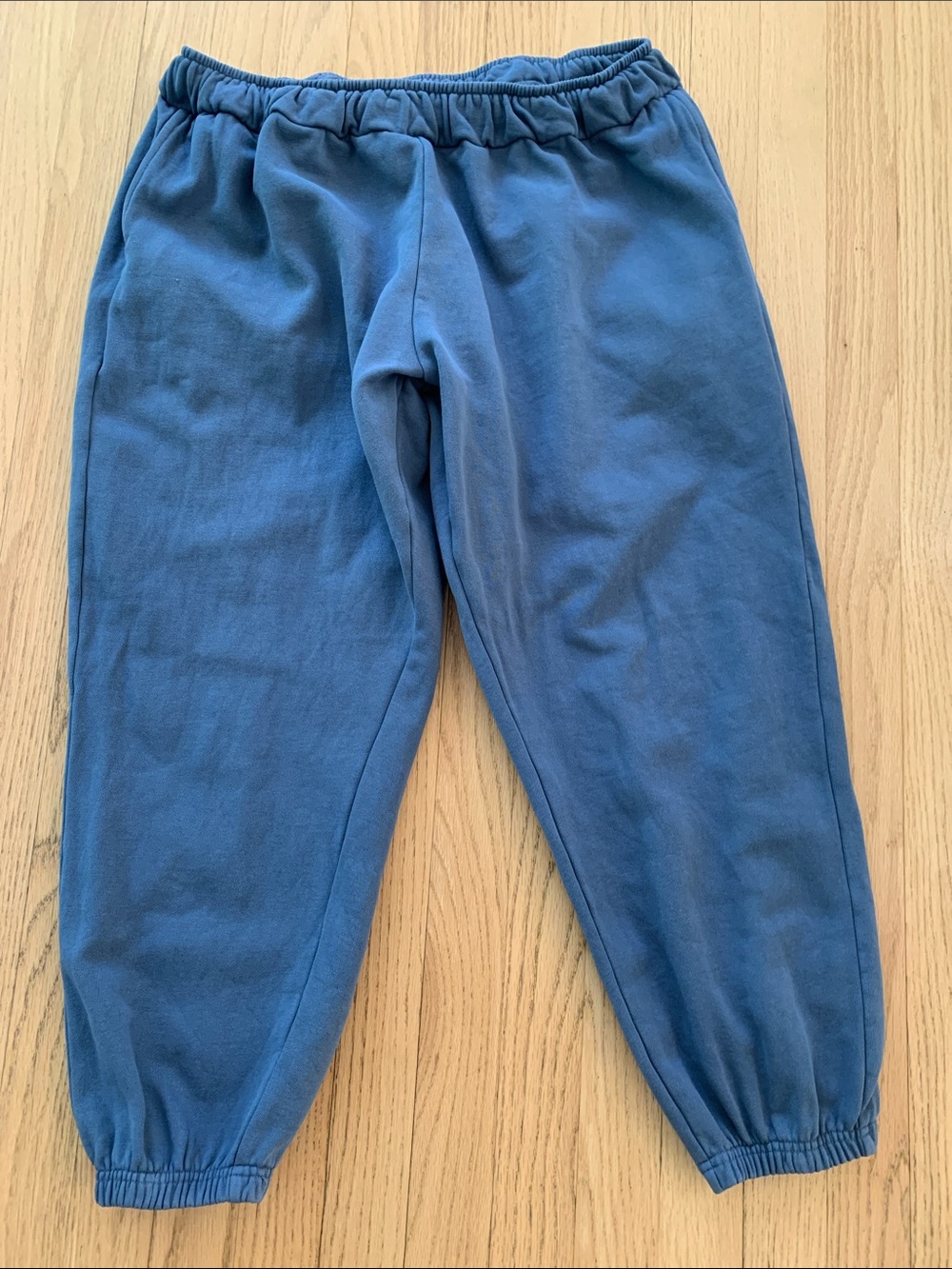 Pact Organic Cotton Brushed Fleece Sweatpants Cropped Blue Size XL - Picture 1 of 8